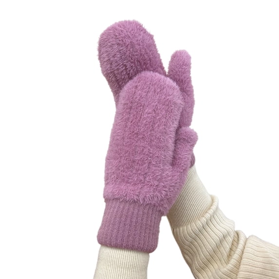 Winter Striped Lined Thermal Mittens for Extreme Cold Weather Outdoor Cycling Skiing Warm Insulated Hand