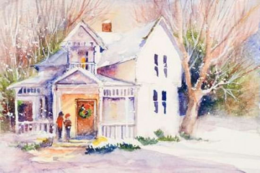Winter Stroll Canvas Art - Jane Slivka (24 x 36)