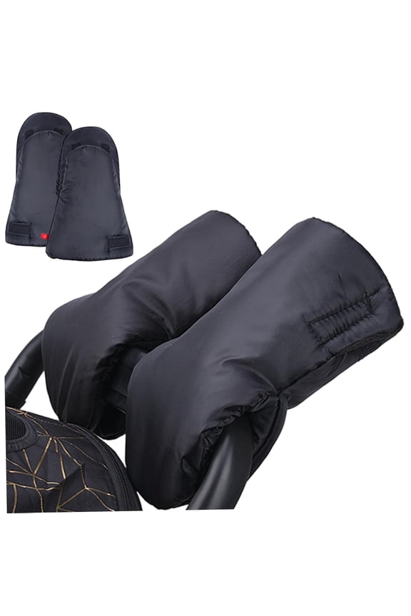 Winter Stroller Gloves, Extra Thick Universal Stroller Mitten, Waterpoof, Windproof, Stroller Hand Muff, Warmmuffs, Black
