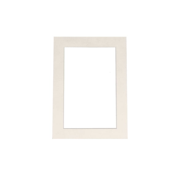 Winter Suede Acid Free 8x10 Picture Frame Mats with White Core Bevel Cut for 6x8 Pictures - Fits