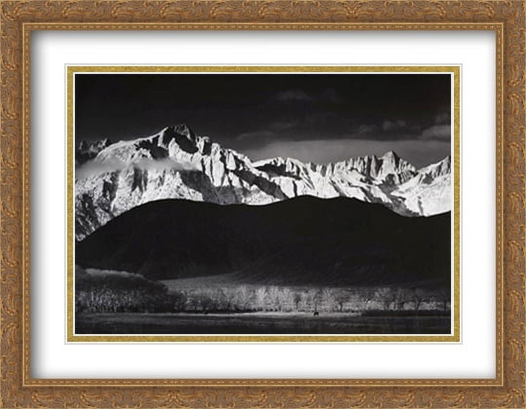 Winter Sunrise 2x Matted 34x28 Large Gold Ornate Framed Art Print by Ansel  Adams - Walmart.com, image size:1080x840
