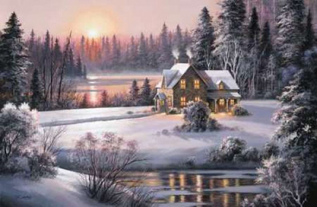 Winter Sunset Canvas Art - Dubravko Raos (12 x 18)
