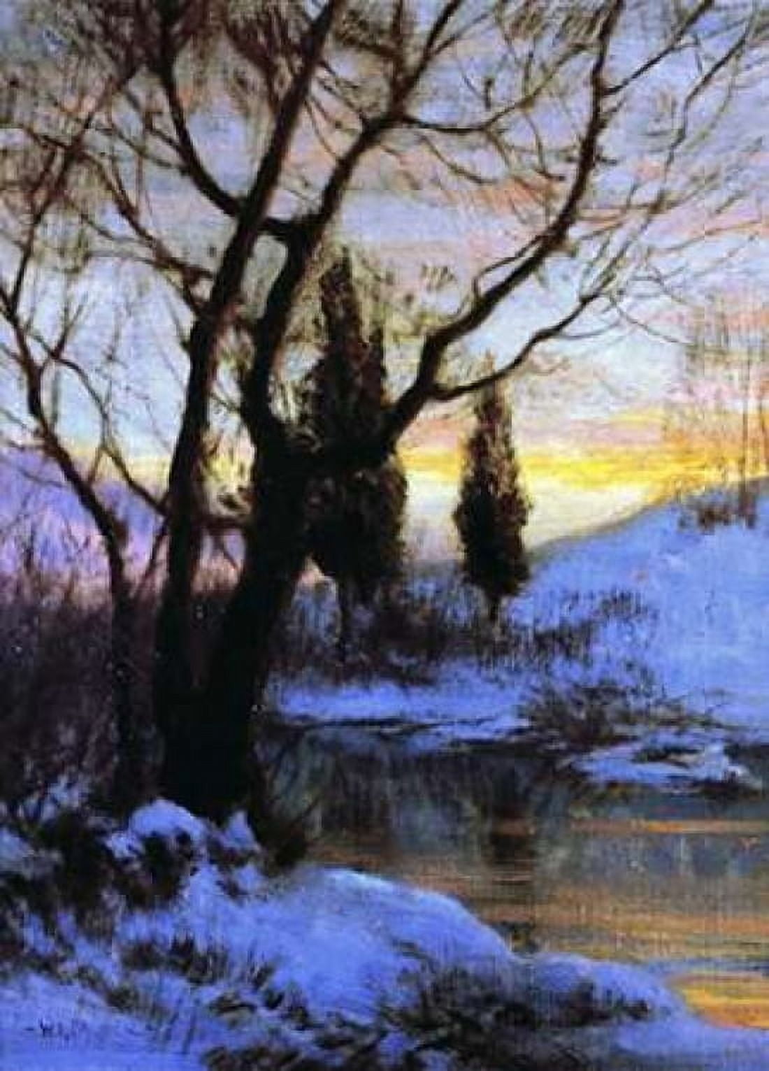 Winter Sunset Canvas Art - Walter Launt Palmer (18 x 24)