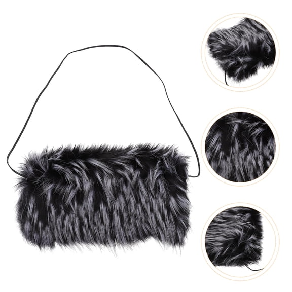 Pawsdot White Winter Hand Warmer Faux Muff for Outdoor Use and Formal Wear