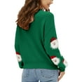 thumbnail image 1 of Winter Sweaters for Women Casual For Long Sleeve Pullover Cute Fuzzy Santa Pattern Crew Neck Loose Sweaters Features: Ugly Christmas Sweaters, 1 of 9