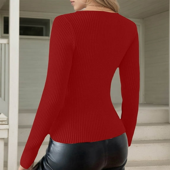 Winter Sweaters for Women Knot Pullover Sweater Soft Knitted Casual Long Sleeve Crewneck Fall Winter Fashion Comfortable Blouse