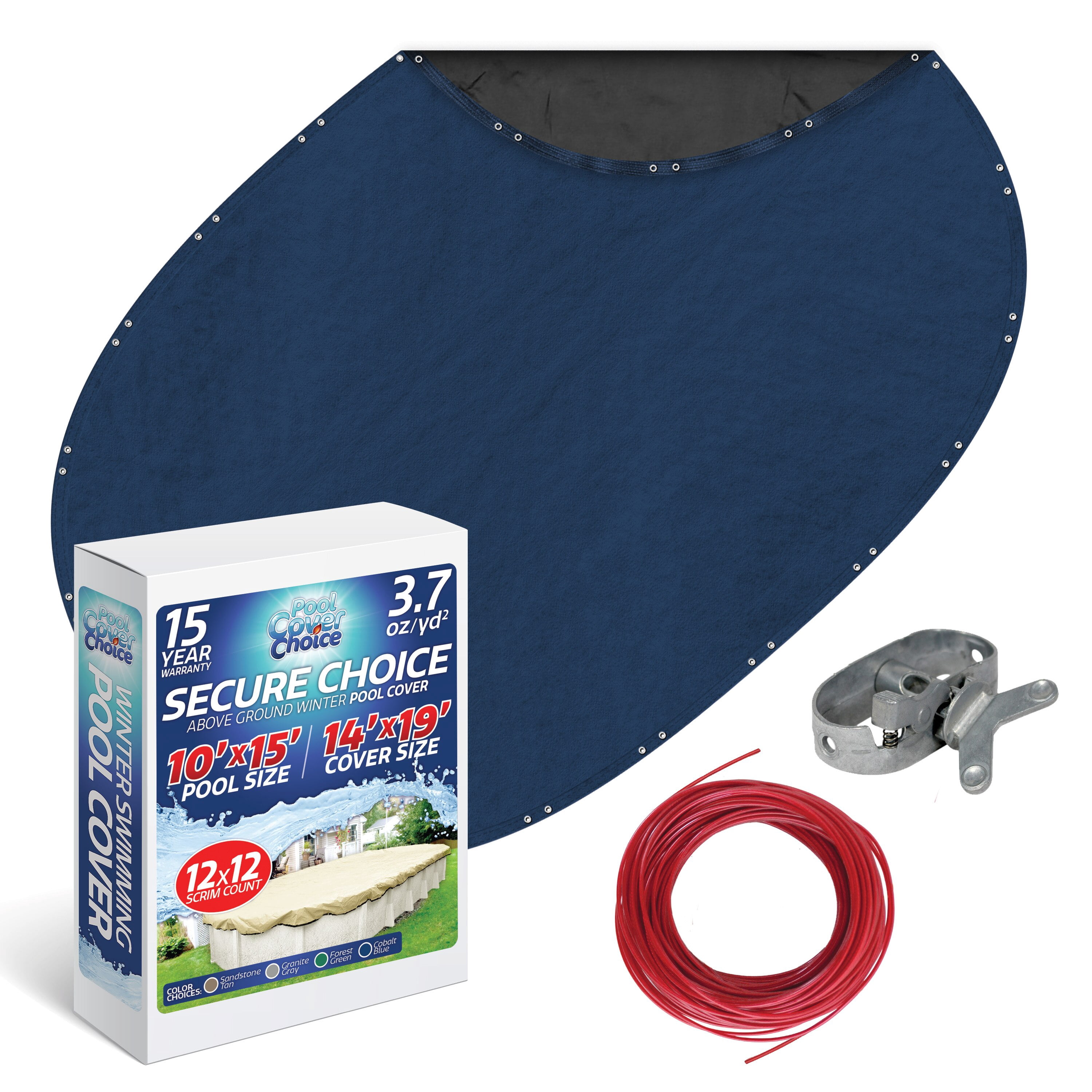 Winter Swimming Pool Cover for 10 ft x 15 ft Aboveground Oval Pool Size ...