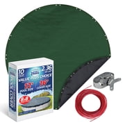 Winter Swimming Pool Cover for 12 ft Aboveground Round Pool Size, Value Plus Choice Series, Solid Material, Color - Evergreen, Pool Cover Choice 3212-4CHOICE
