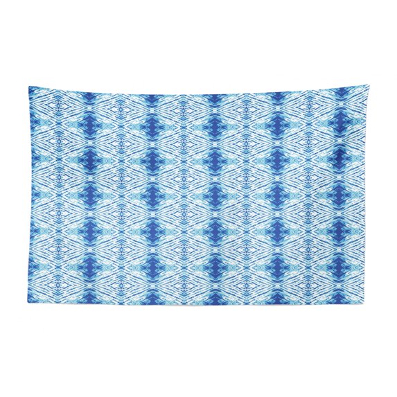 Winter Tapestry, Christmas Snowman with Scarf and Tuque New Year Cartoon Illustration, Fabric Wall Hanging Decor for Bedroom Living Room Dorm, 2 Sizes, Magenta and Blue, by Ambesonne