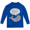 thumbnail image 1 of Winter That's the Sealiest Silliest Seal Pun Youth Long Sleeve T Shirt Royal YXL, 1 of 1