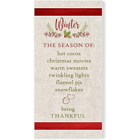 Winter The Season Of Hot Cocoa Rustic Wood Wall Sign 9x18