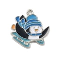 thumbnail image 1 of Winter Theme Alloy Enamel Pendants Platinum Penguin 20x20.5x1.7mm Hole: 1.8mm Alloy+Enamel, 1 of 3