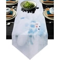 thumbnail image 1 of Winter Theme Blue Snowflakes Modern Table Runner for Home Dining Table Wedding Party Christmas Tablecloth Decoration, 1 of 5