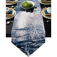 thumbnail image 1 of Winter Theme Blue Snowflakes Modern Table Runner for Home Dining Table Wedding Party Christmas Tablecloth Decoration, 1 of 5