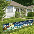 thumbnail image 1 of Winter Theme Christmas Banner Snowy Scene Xmas Banner Santa Sleigh Reindeer Pattern Holiday Banner for Christmas Party Winter Celebration Holiday Decoration, 1 of 9
