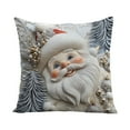 thumbnail image 1 of Winter Theme Christmas Pillow, 3D Visual Effect Printed Pillowcase, Light Color Holiday Home Decoration, 17.7"x17.7", 1 of 6