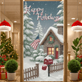thumbnail image 1 of Winter Theme Happy Holidays Banner Festive Design Christmas Decor Snowy Scene for Holiday Celebration Indoor Display Seasonal Decoration, 1 of 9