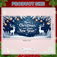 thumbnail image 1 of Winter Theme Merry Christmas Decorative Banner Happy New Year Reindeer Design Ornament Decoration for Holiday Celebration Indoor Outdoor, 1 of 9