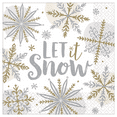 thumbnail image 1 of Winter Theme Shining Snow Lunch Napkins | 6.5" x 6.5" | Holiday Party Tableware, 1 of 6