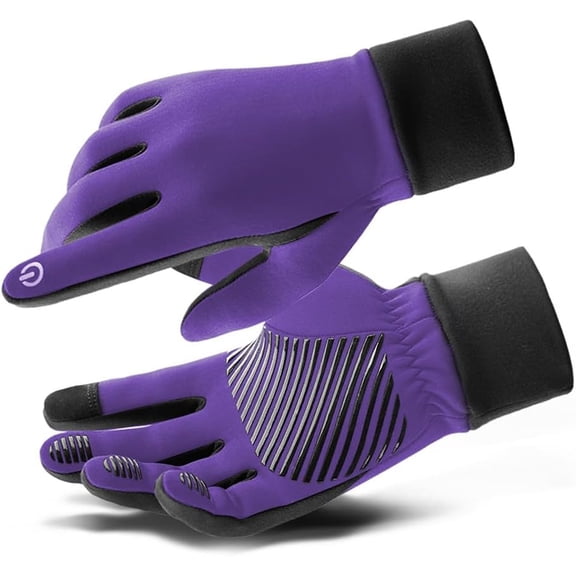 Winter Thermal Cycling Gloves Men Women Touch Screen Anti-Slip Water Resistant Windproof in Cold Weather for Driving,Running,Mountain Bike,Outdoor Sports(C,L)