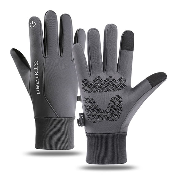 Winter Thermal Cycling Gloves with Adjustable Snap Closure Windproof Cold Weather Lined Full Finger Touchscreen Grip for Outdoor Sports Size:XL