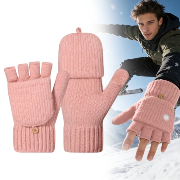 Winter Thermal Fingerless Gloves Mittens Knitted Mittens Warm Gloves For Women And Men