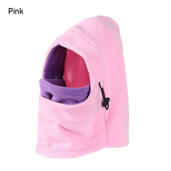Winter Thermal Fleece Balaclava Hat Children Cap Full Face Ski Mask Hood Cap PINK
