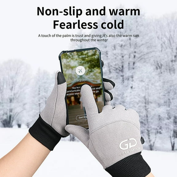 Winter Thermal Gloves Men Women Touch Screen Water Resistant Windproof Anti Slip Heated Glove Hands Warm