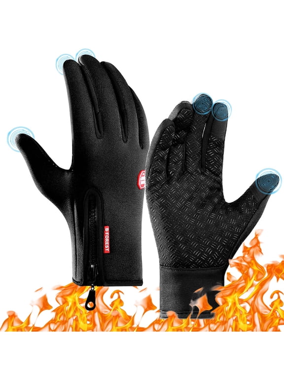 Winter Thermal Gloves for Men Women, Waterproof Warm Work Gloves, Touch Screen Tech Fleece Gloves for Running,Riding Work,Cycling, Driving,Outdoor Sports
