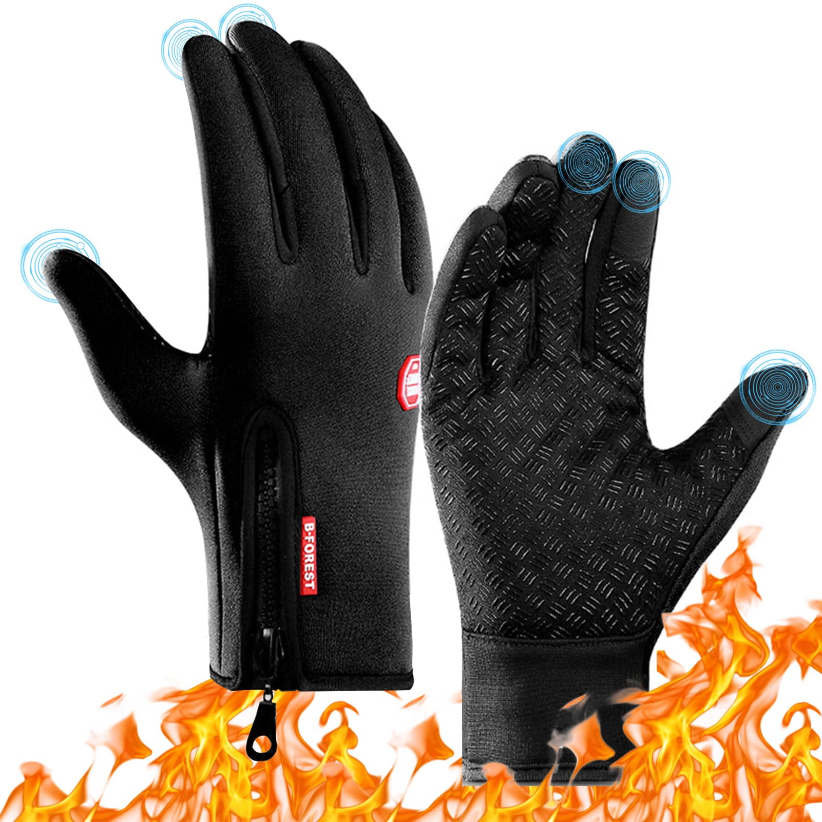 Winter Thermal Gloves for Men Women, Waterproof Warm Work Gloves, Touch ...