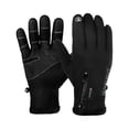 thumbnail image 1 of Winter Thermal Gloves for Men Women Windproof Thickened Outdoor Cycling Gloves Full Finger Gloves with Zipper Grip Palm Touchscreen Compatible for Running Commuting Black L, 1 of 3