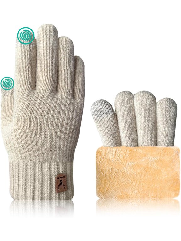Winter Thermal Gloves Upgraded Screen Warm Fleece Lining for Cold Weather for Men Women