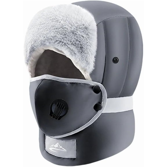Winter Thermal Hat with Built-in Goggles, Windproof Waterproof Ski Mask for Cold Weather - Thick Fleece Lined Beanie for Men, Women, Snowboarding & Outdoor Use for Men & Women