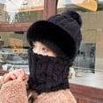 thumbnail image 1 of Winter Thermal Hat With Integrated Scarf For Cold Weather Windproof Riding And Outdoor Activities, 1 of 3