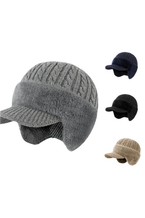 Winter Thermal Hat with Ear Extreme Cold Weather Lined Cap for and Windproof Thick Knit for Outdoor Sports Cape Cod Winter Hat One Size
