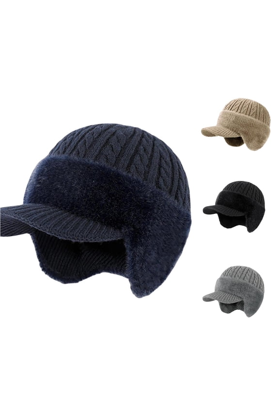 Winter Thermal Hat with Ear Extreme Cold Weather Lined Cap for and Windproof Thick Knit for Outdoor Sports Cape Cod Winter Hat One Size