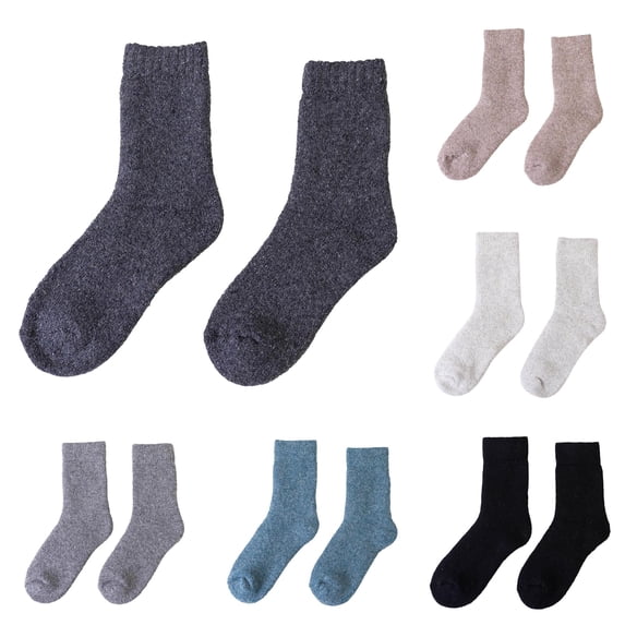 Winter Thermal Knit Mid Calf Socks for Indoor Outdoor Wear Thick Cozy Comfort Soft Warmth Cold Weather