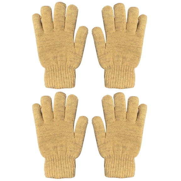 Winter Thermal Knitted Gloves for Women, 2 Pairs, 3.2 TOG Rating, Lining Warm Gloves for Cold Winter, Hand Protection.