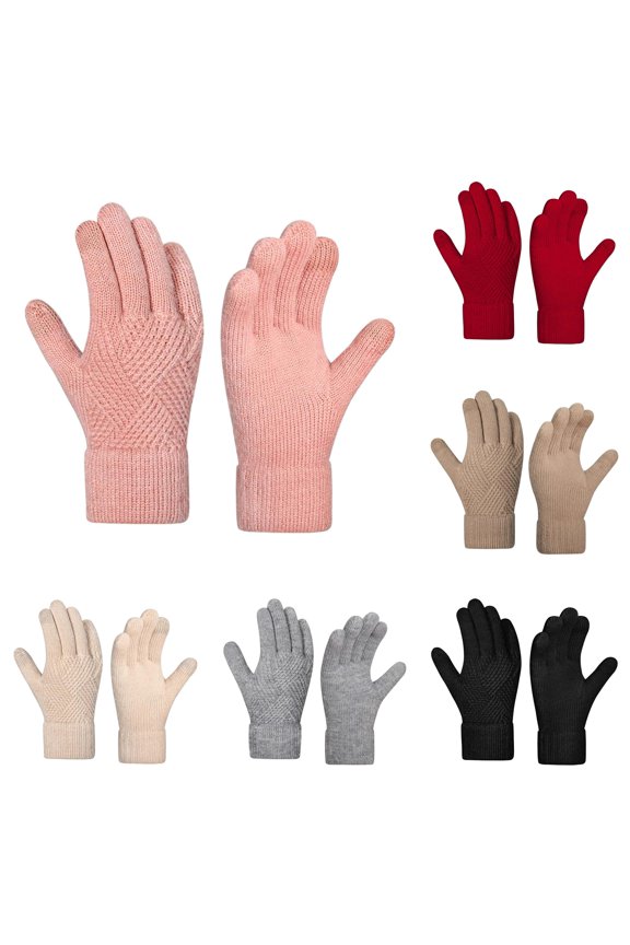 Winter Thermal Knitted for Touchscreen Warm Mittens Cold Weather Riding Work Windproof Comfort Fit Mittens Men Winter Warm