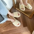 thumbnail image 1 of Winter Thermal Slippers for Women Comfortable Non-Slip Solid Color Cozy Soft House Shoes Winter Slippers Basic Everyday Footwear Plush Flat Shoes Furry Warm Fleeces, 1 of 6
