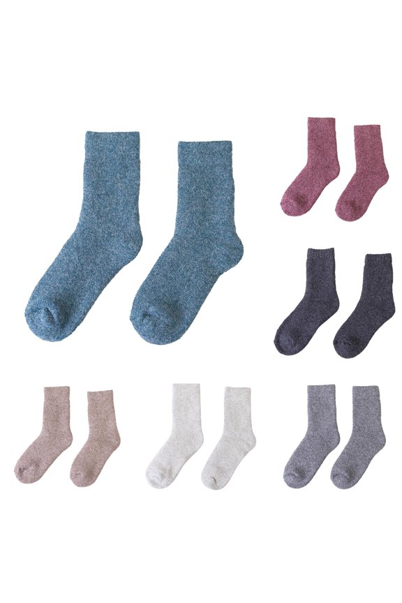 Winter Thermal Stockings for Indoor and Outdoor Wear Thick Knit Mid Calf Socks Cold Weather Cozy Comfort Soft Warmth Silk Stockings