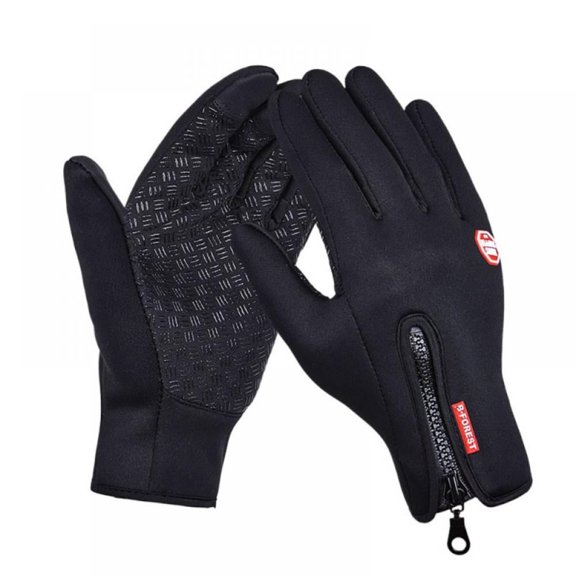 Winter Thermal Touch Screen Gloves Windproof Water Resistant Driving Cycling-black-s