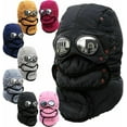 thumbnail image 1 of Winter Thermal Trapper Hat with Glasses, Winter Cycling Windproof Ski Mask Cap, 1 of 9