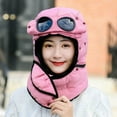 thumbnail image 1 of Winter Thermal Trapper Hat with Glasses Winter Cycling Windproof Ski Mask Cap, 1 of 9