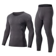 thumbnail image 1 of Winter Thermal Underwear Men Long Johns Set Ultra-Soft with Fleece Lined Base Layer Skiing Warm Top & Bottom Dark Gray XL, 1 of 5