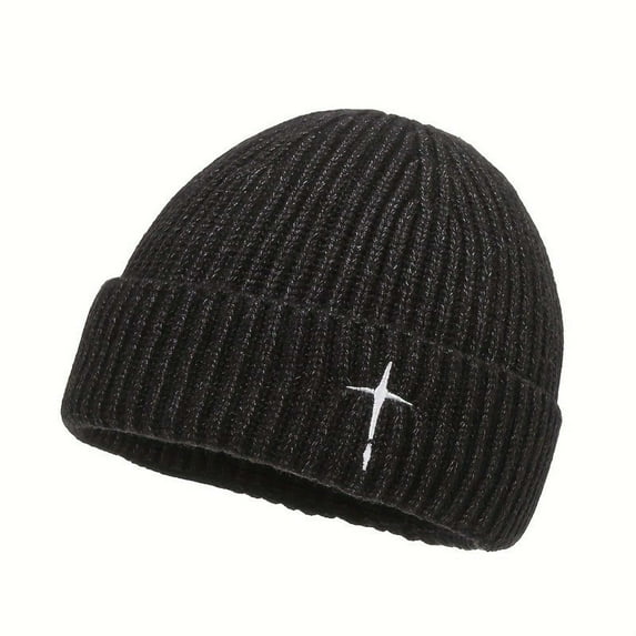 Winter Thick Knitted Hat For Men And Women Embroidered Design Warm And Breathable Oversized Fit Cold Weather Cap Flannel Hats for Men Rabbit Ears Hat Men Cold Proof Hat Women Trapper Hat Insulated