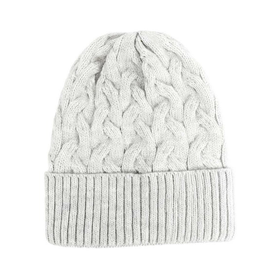 Winter Thick Solid Color Flipped Brim Knit Hat - Casual Warm Pull-On Head-Covering Versatile Cold Weather Cap for Adults,Winter Hats for Women ,Size:One Size