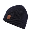 thumbnail image 1 of Winter Thick Solid Color Flipped Brim Knit Hat - Casual Warm Pull-On Head-Covering Versatile Cold Weather Cap for Adults,Winter Hats for Women ,Size:One Size, 1 of 5