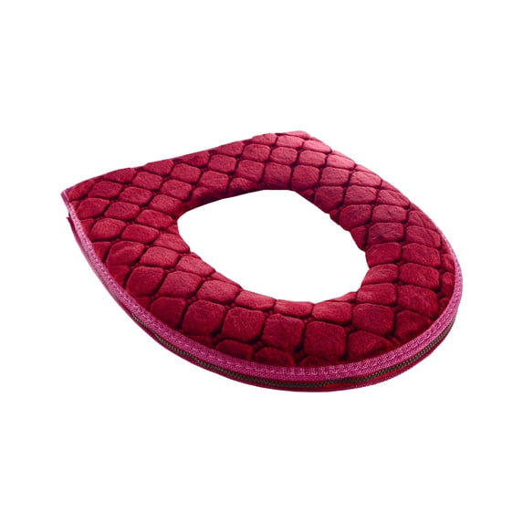 Winter Thick Toilet Seat Cover, Soft and Comfortable Washable Cushion, Slip Resistant and Waterproof Design for Easy Installation, Perfect for Bathroom Warmth During Cold Seasons