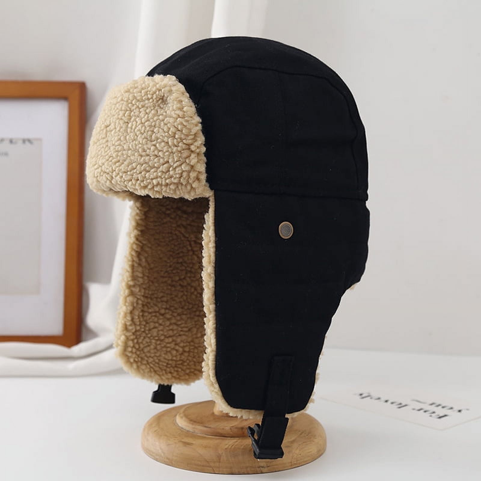 LLmoway Men’s Warm 2 In 1 Hat Winter Fleece Earflap Skull Sports Beanie Ski Mask